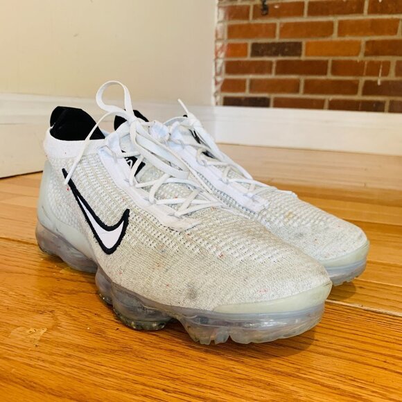 Nike Air Vapormax FK 2021 White and Black DH4084-100 Size 10.5 - Picture 2 of 15